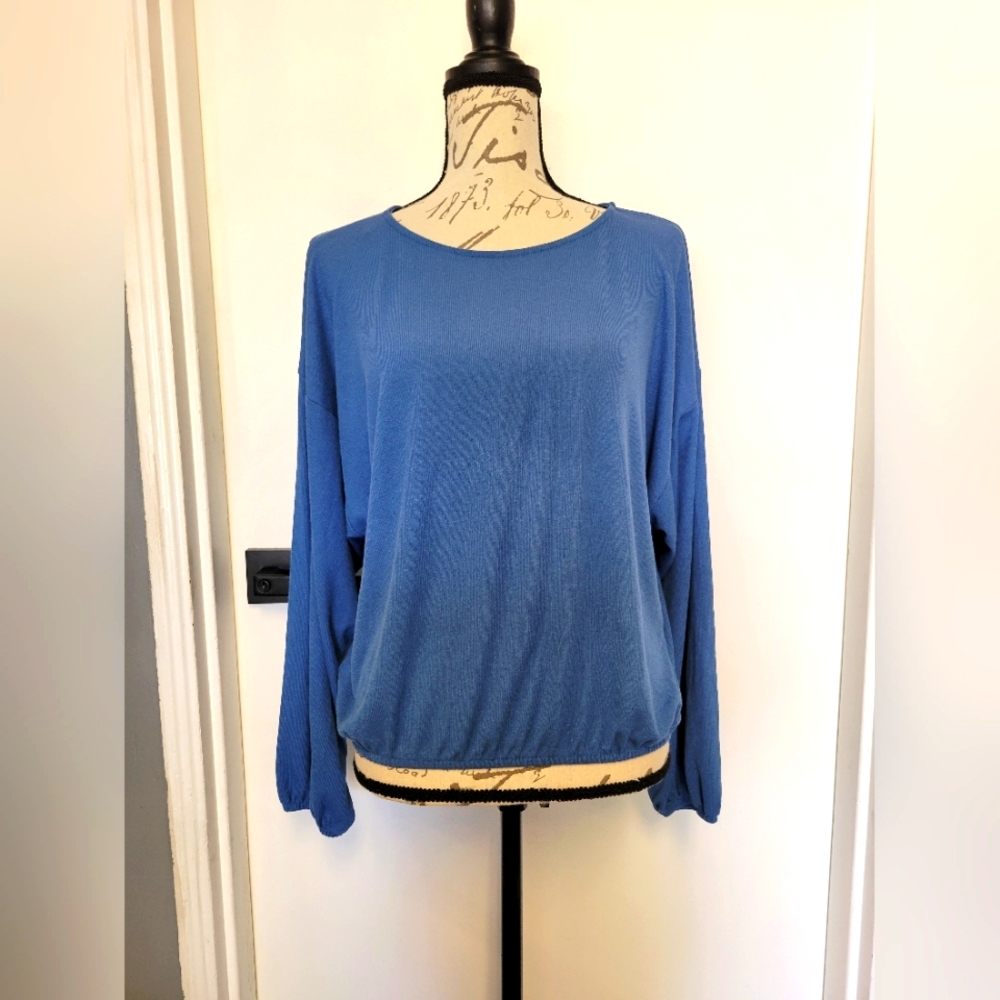 Zara Blue Casual Relaxed Blouse‎ Size M